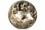 Polished Black Opal Sphere - Madagascar #200606-3